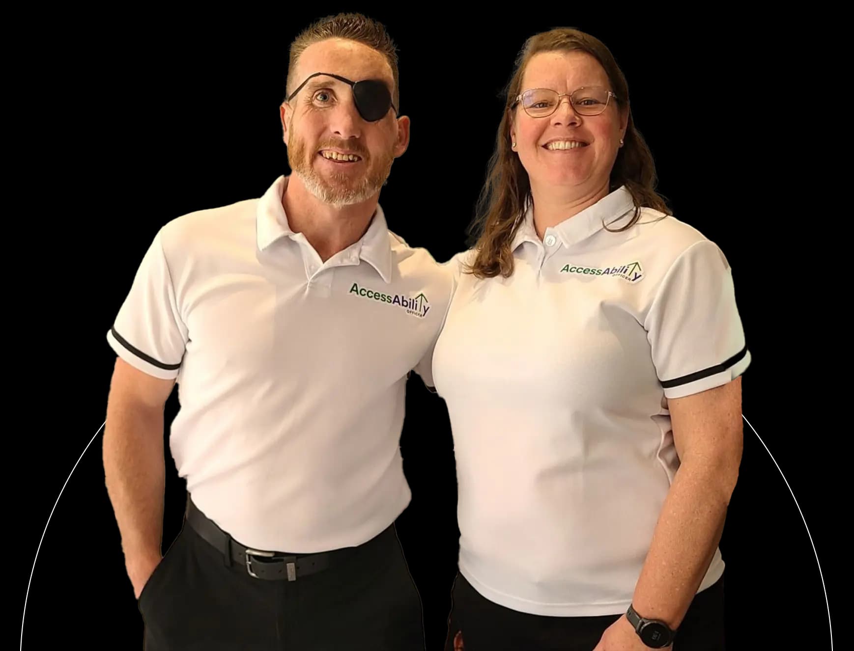 Tanner Gers and Heather Burns, the AccessAbility Officer team