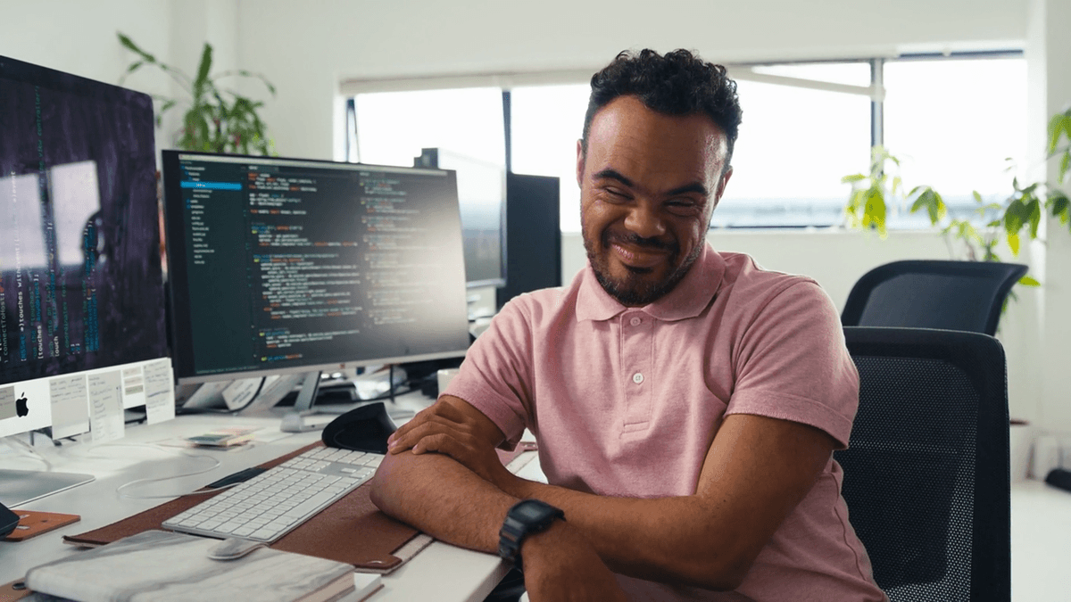 A programmer who has Down syndrome.