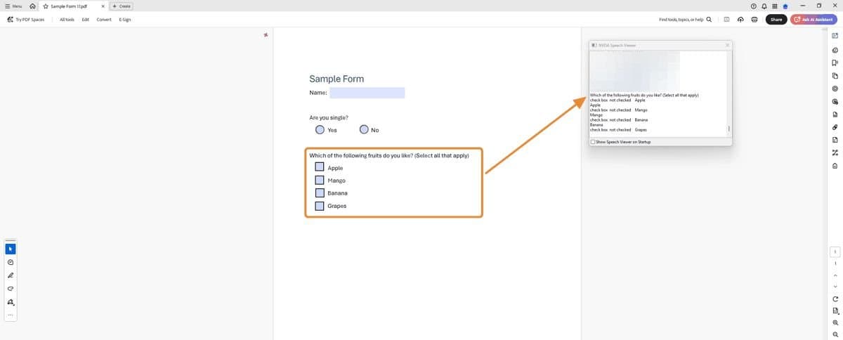 Radio buttons example image (used here to illustrate interactive control reading).