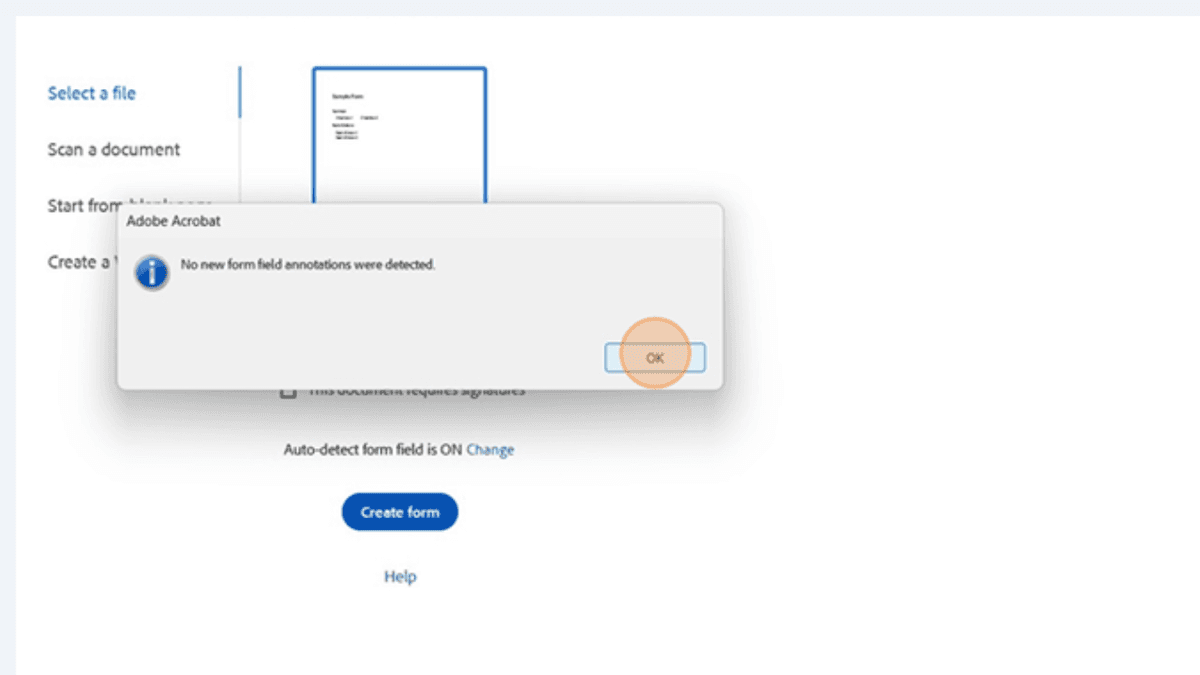 Acrobat Pro alert saying