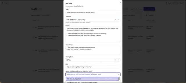 DARTSuite portal showing 31 listable issues of See3D.org.