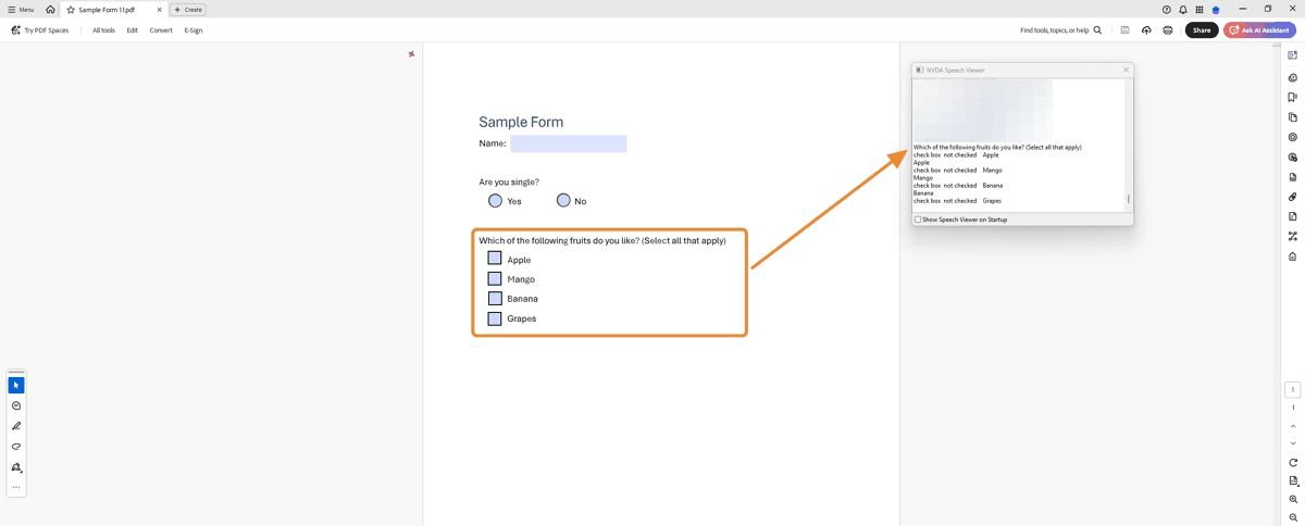 Radio buttons example image (used here to illustrate interactive control reading).
