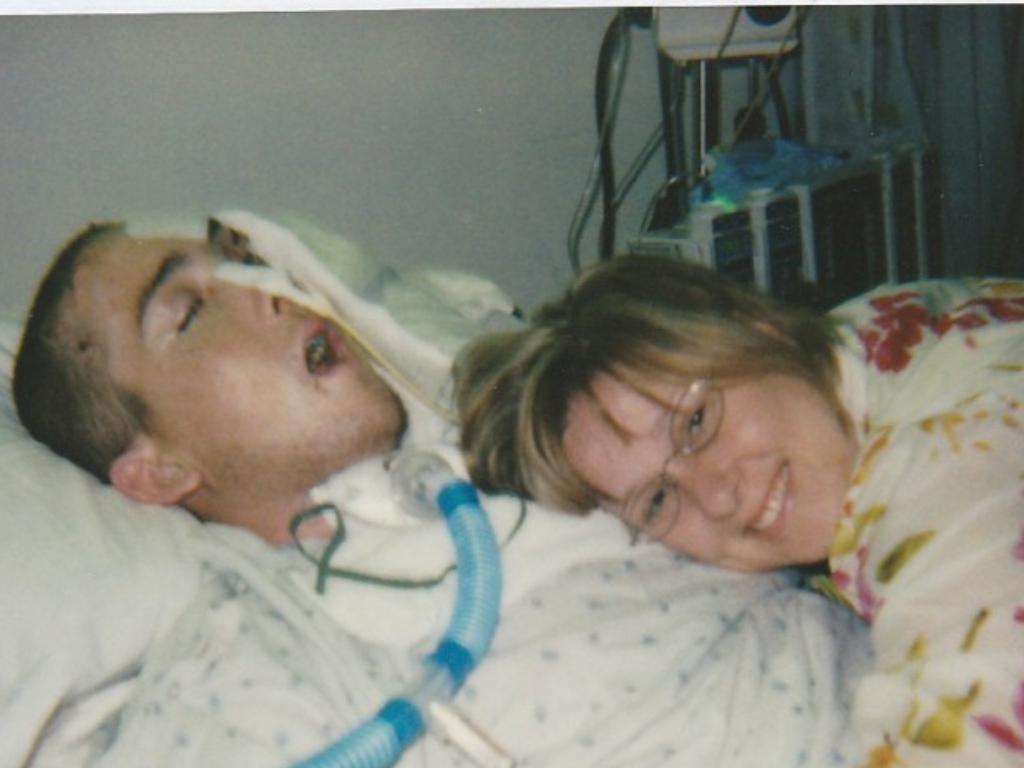 In 2004, Tanner Gers survived a crash that left him blind. This photo shows the early days of recovery—where family, resilience, and support systems like Medicaid and HCBS made all the difference.