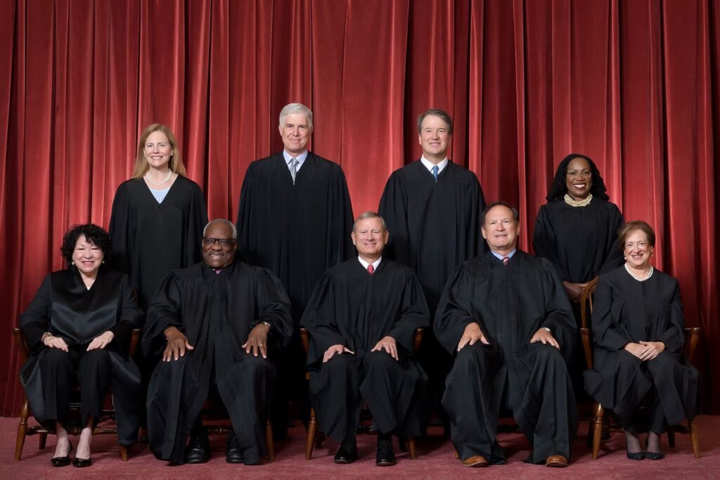 U.S. Supreme Court justices 2025 official portrait, related to A.J.T. v. Osseo Section 504 disability rights ruling